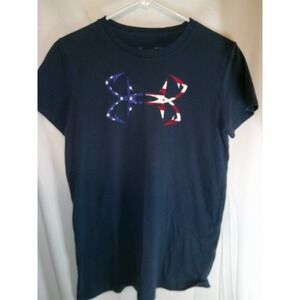 Under Armour Freedom Logo Graphic T-Shirt Patriotic‎ USA Flag Mens Medium